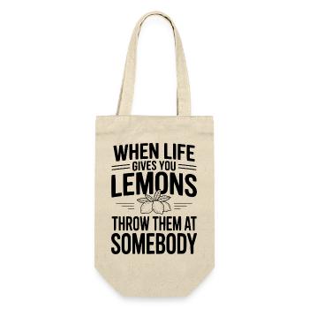 Quand la vie te donne des citrons, lance-les sur quelqu’un - Sac à bouteille - nature - Devant