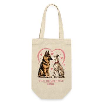 Two Hearts, One Soul - Gift Bag for Bottles - nature - Front