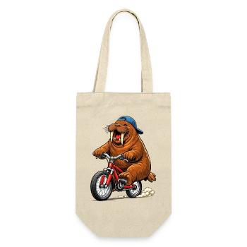 Walrus on the bike - Gift Bag for Bottles - nature - Front