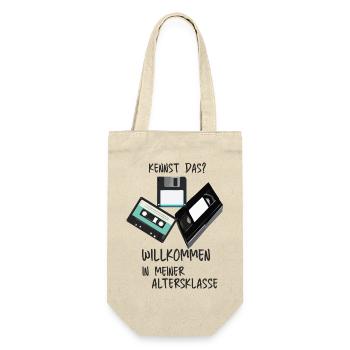Retro Tech Humor Altersklasse - Geschenkbeutel für Flaschen - Natur - Vorne