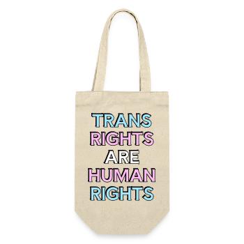 Les droits trans sont des droits humains - Fierté trans - Sac à bouteille - nature - Devant