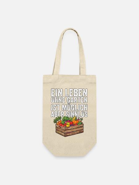 Gärtner Gartenliebe - Geschenkbeutel für Flaschen - Natur