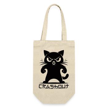 Crashout Cat – Angry Cat Trend Design - Gift Bag for Bottles - nature - Front