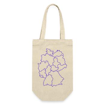Karte Deutschlands mit Regionen - Geschenkbeutel für Flaschen - Natur - Vorne