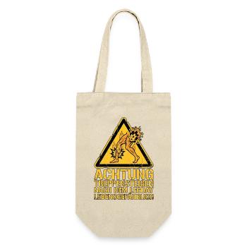 Laktat Warnschild - Geschenkbeutel für Flaschen - Natur - Vorne