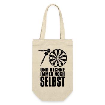Opa 70 Jahre Darts – Geschenk für Dartspieler - Geschenkbeutel für Flaschen - Natur - Vorne