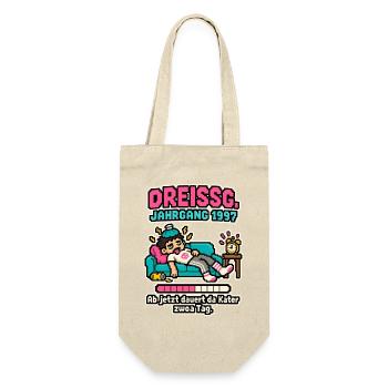 Dreißg Jahrgang 1997 - Geschenkbeutel für Flaschen - Natur - Vorne