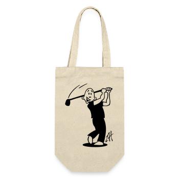 One Color Golf Design - Gift Bag for Bottles - nature - Front