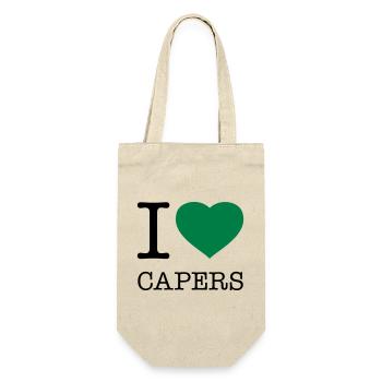 I LOVE CAPERS Kapern - Gift Bag for Bottles - nature - Front