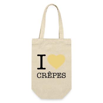 J’ADORE LES CRÊPES Crêpes - Sac à bouteille - nature - Devant