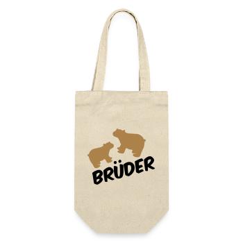 bruder - Geschenkbeutel für Flaschen - Natur - Vorne