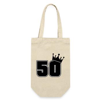 50 - Geschenkbeutel für Flaschen - Natur - Vorne