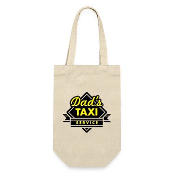 Dad's Taxi Service - Geschenkbeutel für Flaschen - Natur - Vorne