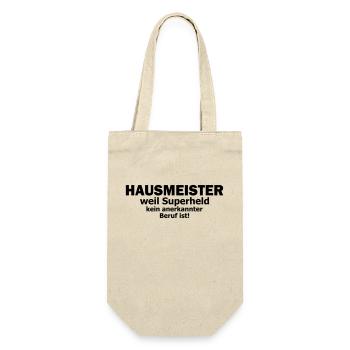 Hausmeister - Geschenkbeutel für Flaschen - Natur - Vorne