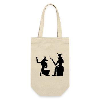 Pyramid Egyptian hieroglyphics pharaoh - Gift Bag for Bottles - nature - Front