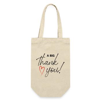 Thank You - Geschenkbeutel für Flaschen - Natur - Vorne