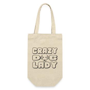 Dame folle de chien. Pour les femmes qui aiment les chiens - Sac à bouteille - nature - Devant