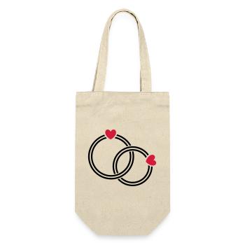 wedding rings - Gift Bag for Bottles - nature - Front