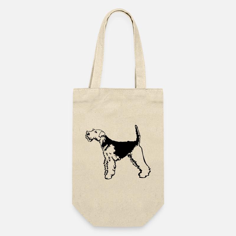 Welsh Terrier - Geschenkbeutel für Flaschen - Natur