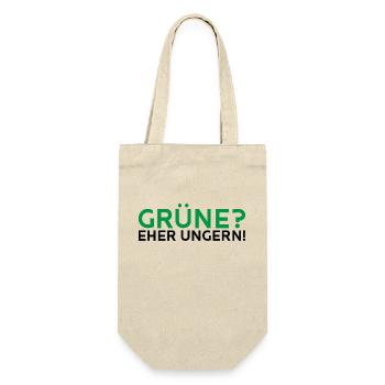 Grüne? Eher ungern! - Geschenkbeutel für Flaschen - Natur - Vorne