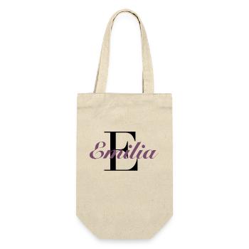 Name - Emilia - Gift Bag for Bottles - nature - Front