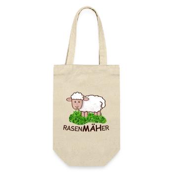 RasenMäher Schaf Cartoon - Geschenkbeutel für Flaschen - Natur - Vorne