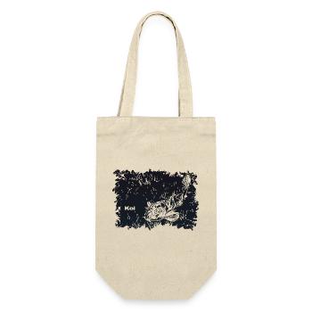 Koi Karpfen - Geschenkbeutel für Flaschen - Natur - Vorne