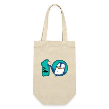 10 Years Teen Birthday Penguin Anniversary - Gift Bag for Bottles - nature - Front