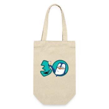 30 Years Birthday Anniversary Penguin - Gift Bag for Bottles - nature - Front