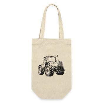 MB trac 1800 intercooler Traktor - Geschenkbeutel für Flaschen - Natur - Vorne