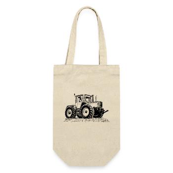 MB trac 1300 turbo | Traktor - Geschenkbeutel für Flaschen - Natur - Vorne