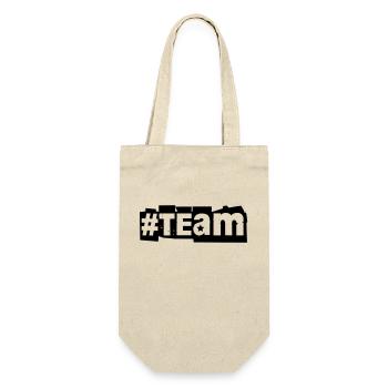 #team team team group colleagues JGA - Gift Bag for Bottles - nature - Front