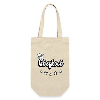 Chefkoch Design - Geschenkbeutel für Flaschen - Natur - Vorne