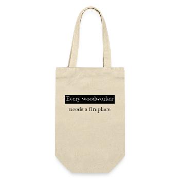arboriculture funny woodworking daddesign - Geschenkbeutel für Flaschen - Natur - Vorne