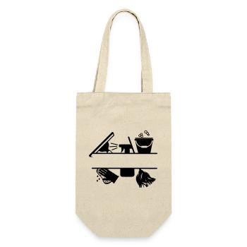Cleaning tool logo transparent - Gift Bag for Bottles - nature - Front