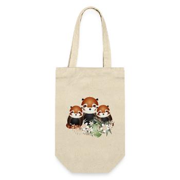 magical little red panda bear family - Gift Bag for Bottles - nature - Front