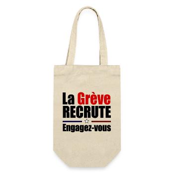 La grève recrute mobilisation - Sac à bouteille - nature - Devant