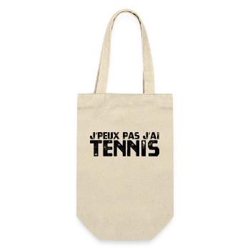 J’PEUX PAS J’AI TENNIS - Sac à bouteille - nature - Devant