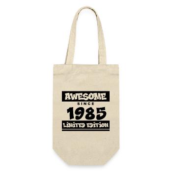 1985 - Jahrgang 1985 - Fantastisch seit 1985 - Geschenkbeutel für Flaschen - Natur - Vorne