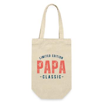 Geschenk 'Limited Edition Papa Classic' - Geschenkbeutel für Flaschen - Natur - Vorne