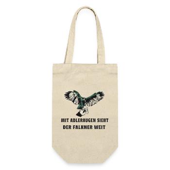 Falknerei Adler Design - Geschenkbeutel für Flaschen - Natur - Vorne