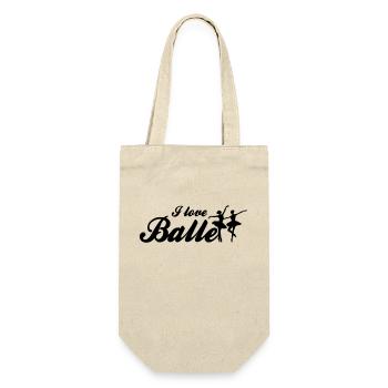 i love ballett - Geschenkbeutel für Flaschen - Natur - Vorne