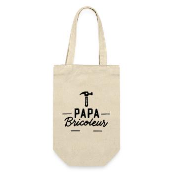 Papa Bricoleur : Cadeau Idéal ! - Sac à bouteille - nature - Devant