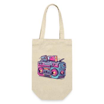 Retro Radio Tape Cassette Vintage - Gift Bag for Bottles - nature - Front