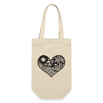 summer love her - Geschenkbeutel für Flaschen - Natur - Vorne