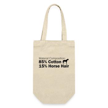 85% Cotton, 15% Horse Hair - Gift Bag for Bottles - nature - Front