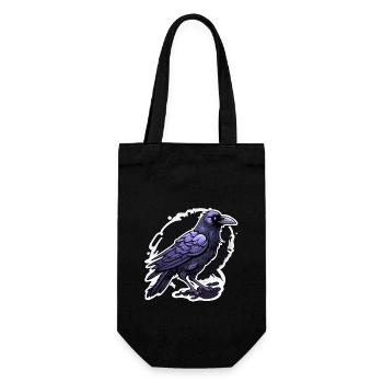 Corbeau / Oiseau / Animal / Vol / Plumes / Ailes - Sac à bouteille - noir - Devant