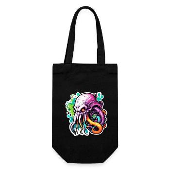Cthulhu / Demon / Fantasie / Horror / tentakelig - Geschenkbeutel für Flaschen - Schwarz - Vorne