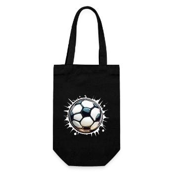 Fußball / spiel / Ball / Spielfeld / schießen - Geschenkbeutel für Flaschen - Schwarz - Vorne