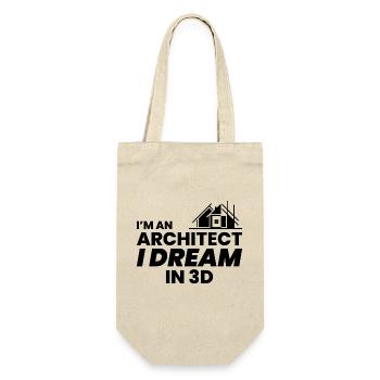 Architekt 3D Traum Bau Architektur Lustig - Geschenkbeutel für Flaschen - Natur - Vorne